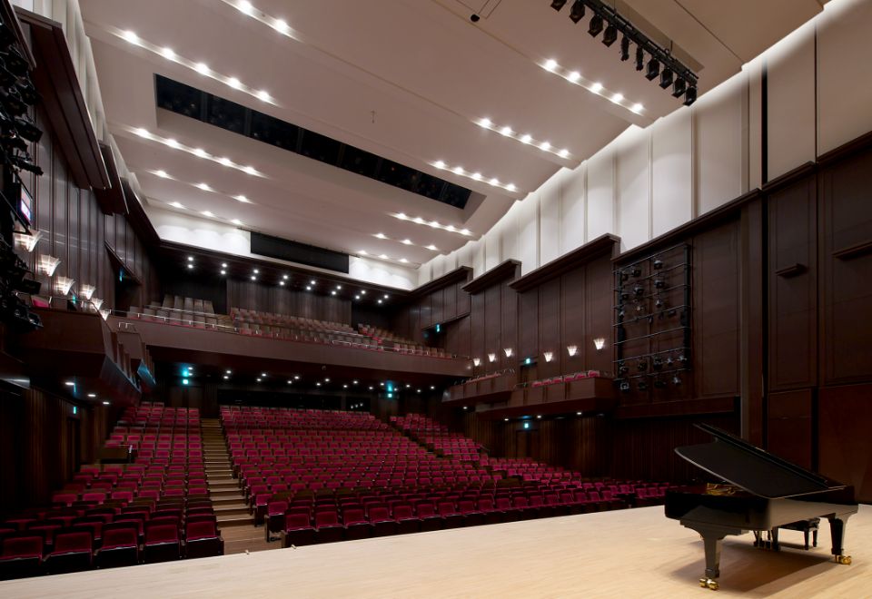 Sakura Hall — audience seating and stage